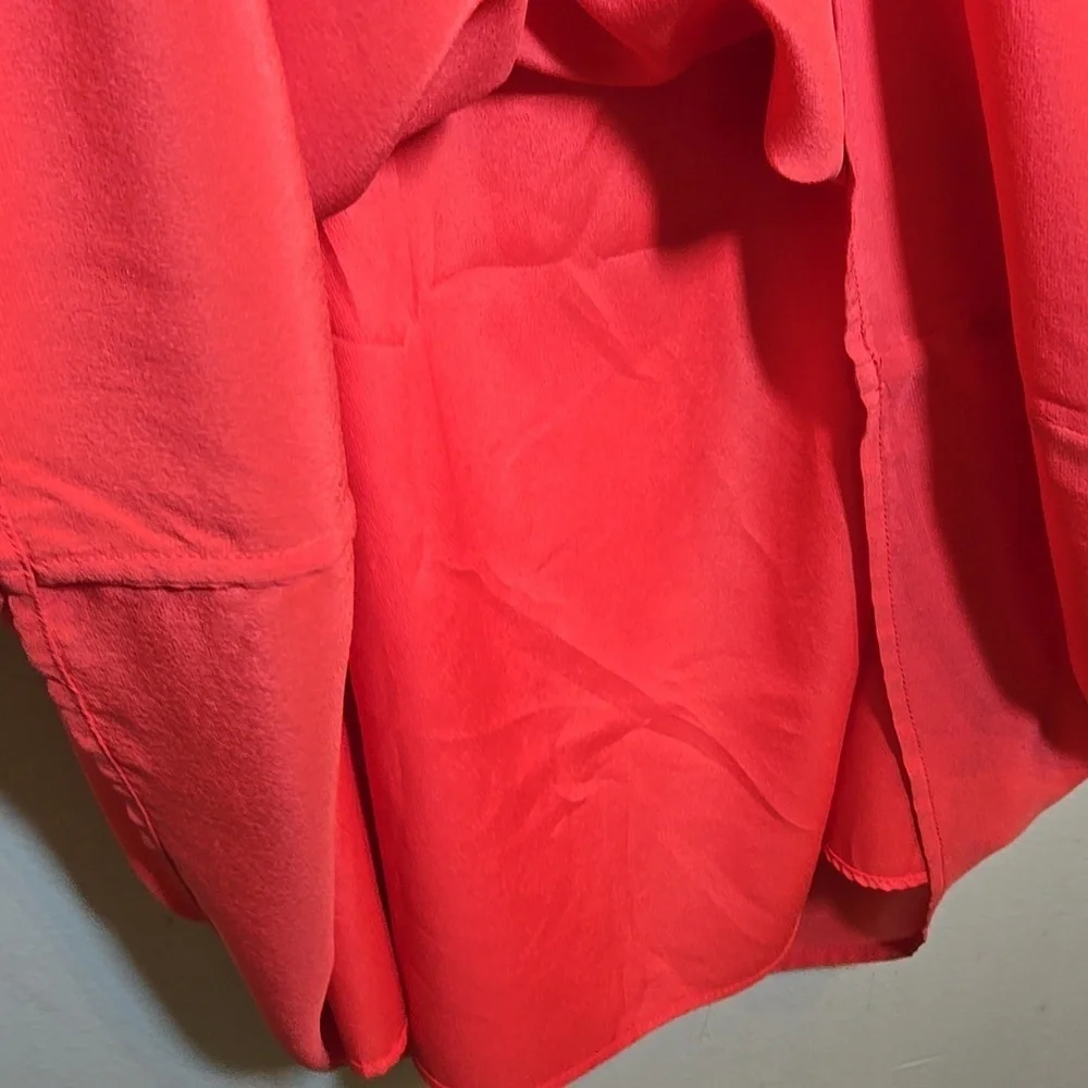 J. Crew Washable Silk Sleeveless A-Line Lined Chiffon Coral Maxi Dress NWOT